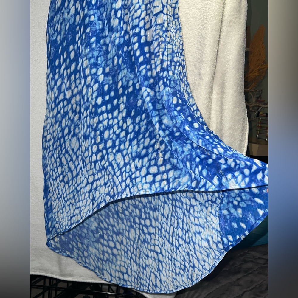 Michael Kors Blue High-Low Dress X-Small - Picture 6 of 12